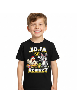 Koszulka Koszulka Dziecięca Wielkanocny DAB Czarna - Śmieszne T-Shirty z Nadrukami ?