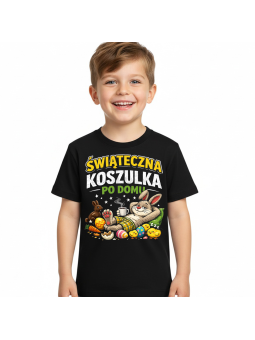 Koszulka Koszulka Dziecięca Wielkanocny DAB Czarna - Śmieszne T-Shirty z Nadrukami ?