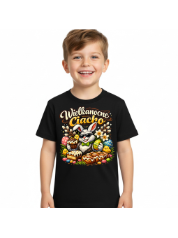 Koszulka Koszulka Dziecięca Wielkanocny DAB Czarna - Śmieszne T-Shirty z Nadrukami ?