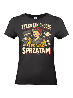 Koszulka Koszulka Damska Wariatek się nie kocha Czarna - Śmieszne T-Shirty z Nadrukami ?