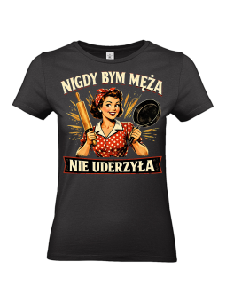 Koszulka Koszulka Damska Wariatek się nie kocha Czarna - Śmieszne T-Shirty z Nadrukami ?