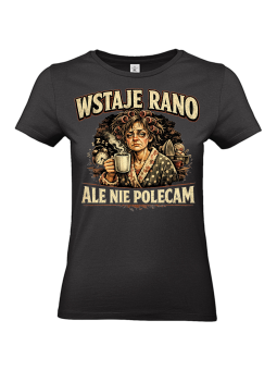 Koszulka Koszulka Damska Wariatek się nie kocha Czarna - Śmieszne T-Shirty z Nadrukami ?