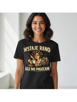 Koszulka Koszulka Damska Wariatek się nie kocha Czarna - Śmieszne T-Shirty z Nadrukami ?