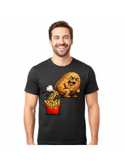 Koszulka Męska Ziemniak Robiący Frytki