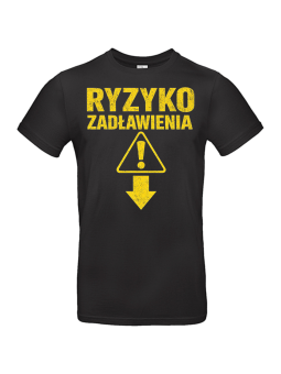 Koszulka Męska Znak Ryzyko Zadławienia