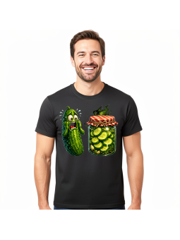 Koszulka Męska Wystraszony Ogórek