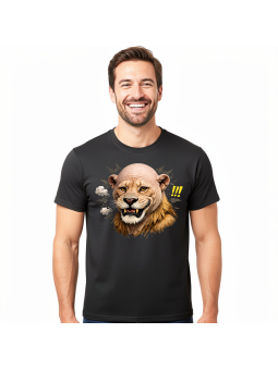 Koszulka Męska Śmieszny Łysy Lew