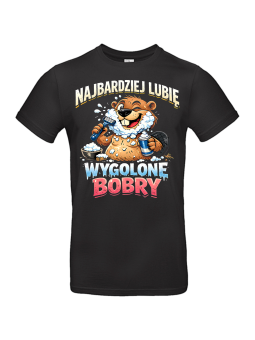 Koszulka Męska Lubię Wygolone Bobry