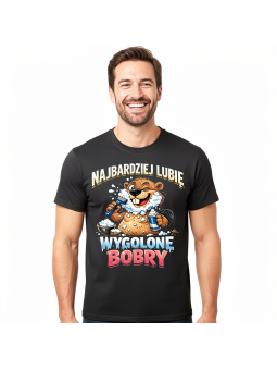 Koszulka Męska Lubię Wygolone Bobry