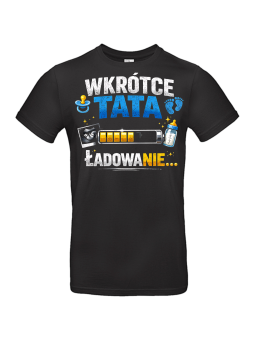 Koszulka Męska Wkrótce Tata Ładowanie