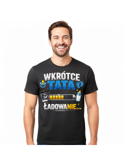 Koszulka Męska Wkrótce Tata Ładowanie