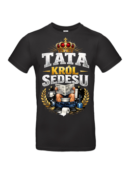 Koszulka Męska Tata Król Sedesu