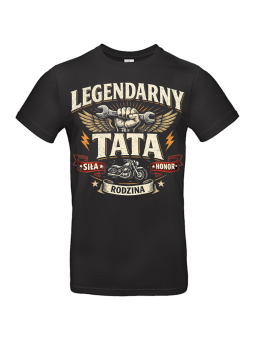 Koszulka Męska Siła Honor Legendarny Tata