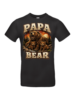 Koszulka Męska Niedźwiadki Papa Bear