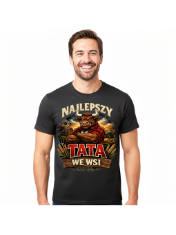 Koszulka Męska Najlepszy Tata We Wsi