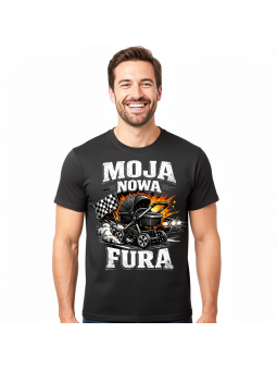 Koszulka Męska Moja Nowa Fura