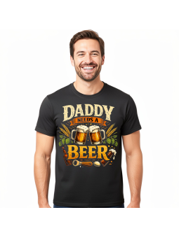 Koszulka Męska Daddy Needs A Beer