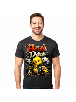 Koszulka Męska Bad Dad Tatuaż