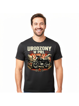 Koszulka Męska Motor MZ Urodzony w PRL