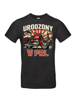 Koszulka Męska Motor Jawa Urodzony w PRL