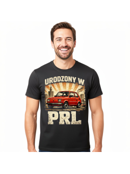 Koszulka Męska Auto Maluch Urodzony w PRL