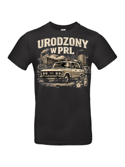 Koszulka Męska Auto Fiat 125P  Urodzony w PRL