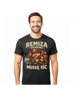 Koszulka Męska Nosacz Remiza Dzwoni Muszę Iść
