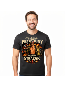Koszulka Męska Przystojny Strażak II