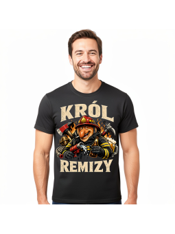 Koszulka Męska Strażak Król Remizy