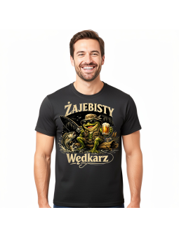 Koszulka Męska Żajebisty Wędkarz