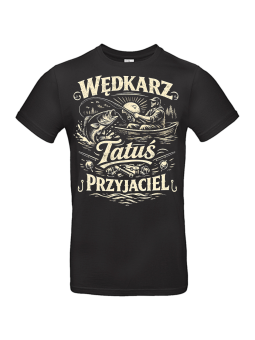 Koszulka Męska Wędkarz Tatuś Przyjaciel