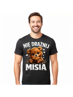 Koszulka Męska Słodziak Nie Drażnij Misia