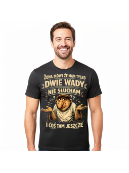 Koszulka Męska Nosacz Mam Dwie Wady