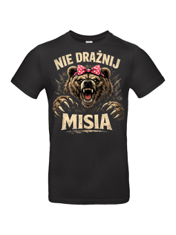 Koszulka Męska Kokardka Nie Drażnij Misia