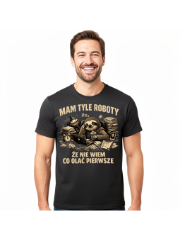 Koszulka Męska Leniwiec Mam Tyle Roboty