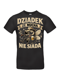 Koszulka Męska Dziadek Że Mucha Nie Siada