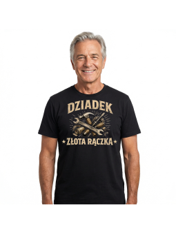 Koszulka Męska Dziadek Złota Rączka