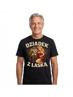 Koszulka Męska Dziadek z Laską