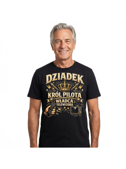 Koszulka Męska Dziadek Król Pilota