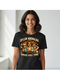Koszulka Koszulka Damska Wariatek się nie kocha Czarna - Śmieszne T-Shirty z Nadrukami ?
