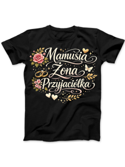 Koszulka Koszulka Damska Wariatek się nie kocha Czarna - Śmieszne T-Shirty z Nadrukami ?