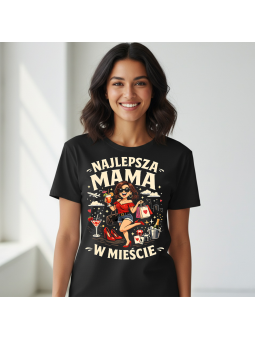 Koszulka Koszulka Damska Wariatek się nie kocha Czarna - Śmieszne T-Shirty z Nadrukami ?