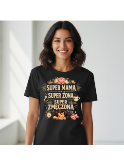 Koszulka Koszulka Damska Wariatek się nie kocha Czarna - Śmieszne T-Shirty z Nadrukami ?