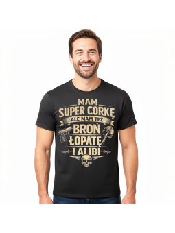 Koszulka Męska Tata Mam Super Córkę