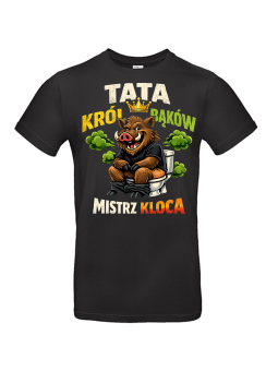Koszulka Męska Tata Król Kloców