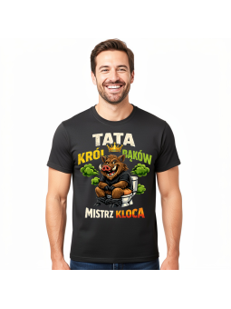 Koszulka Męska Tata Król Kloców