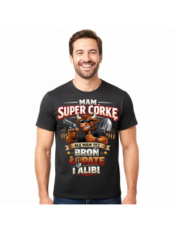 Koszulka Męska Byk Tata Mam Super Córkę