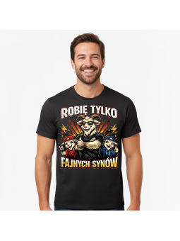 Koszulka Męska Goat Tata Fajnych Synów