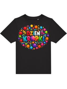 Koszulka Koszulka Dziecięca Dzień Kropki Czarna - Śmieszne T-Shirty z Nadrukami ?