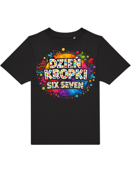 Koszulka Koszulka Dziecięca Dzień Kropki Czarna - Śmieszne T-Shirty z Nadrukami ?